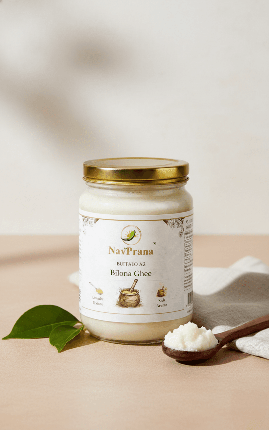 Buffalo A2 Bilona Ghee (500 ml)