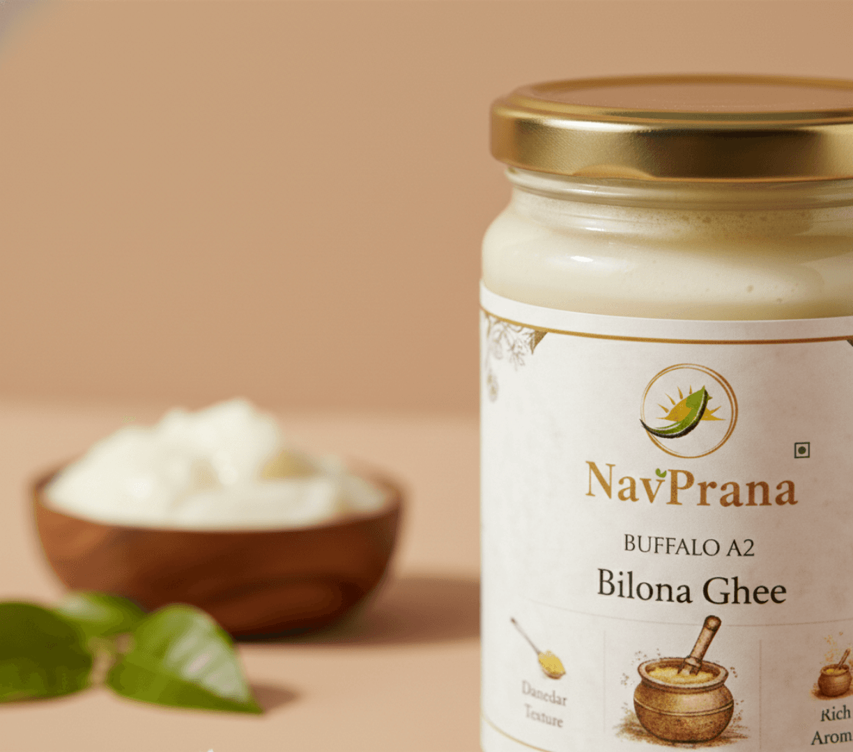 Buffalo A2 Bilona Ghee (500 ml)