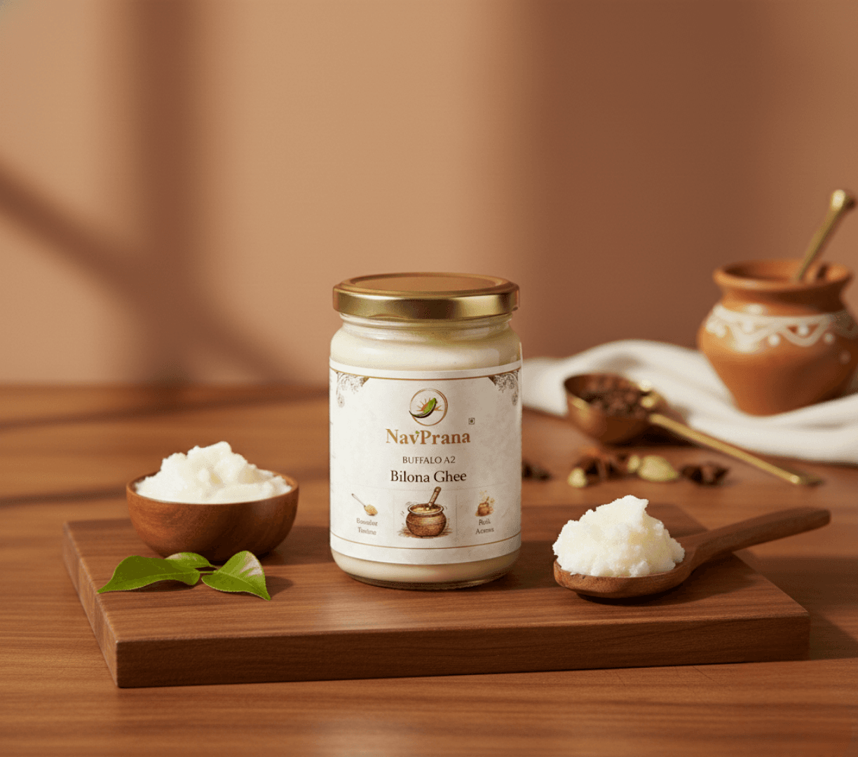 Buffalo A2 Bilona Ghee (500 ml)